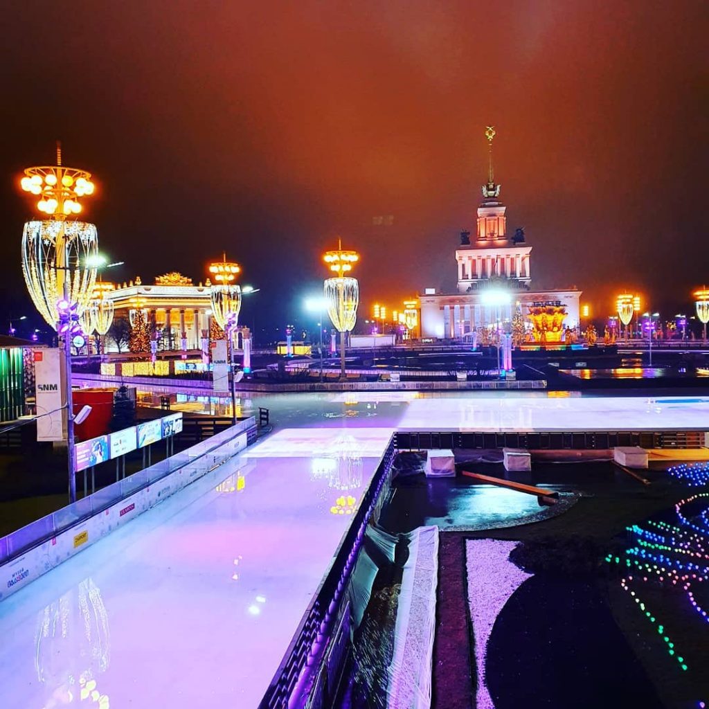 Подсветка ледового катка ВДНХ 2019-2020